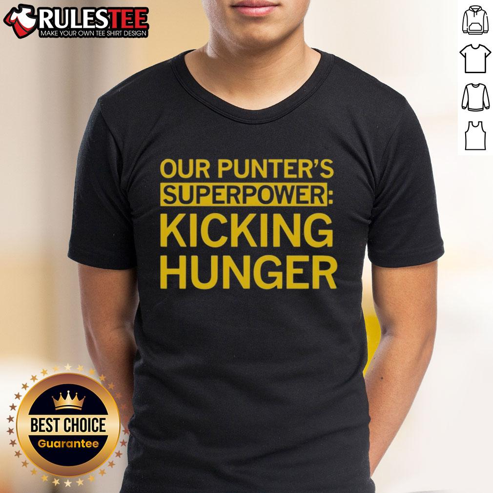Good Tyler Perkins Our Punter's Superpower Kicking Hunger T-Shirt