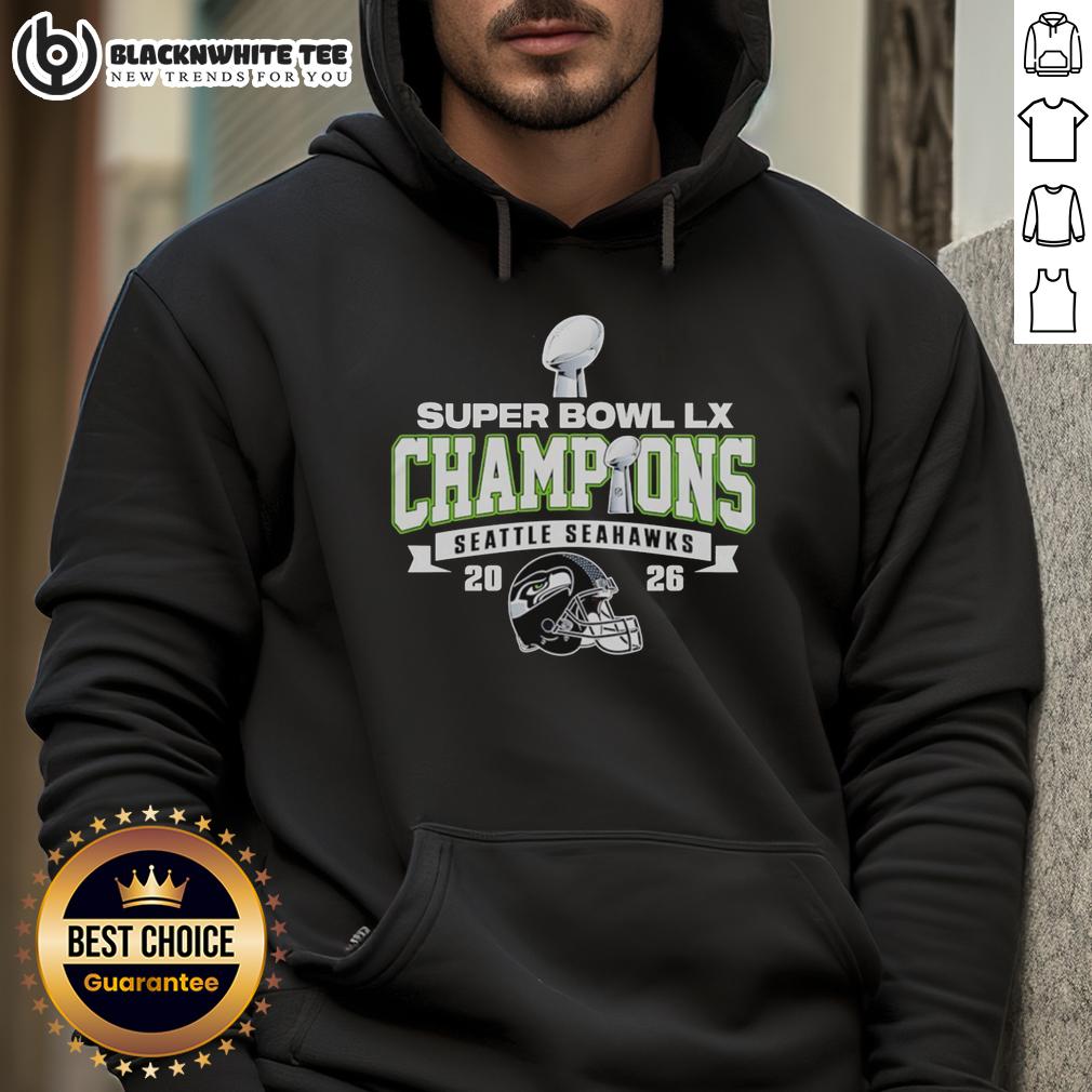 Official Seattle Seahawks Super Bowl Champions Football 2026 T-Shirt - Image 2