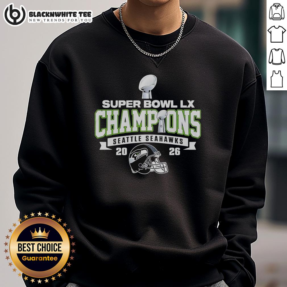 Official Seattle Seahawks Super Bowl Champions Football 2026 T-Shirt - Image 5