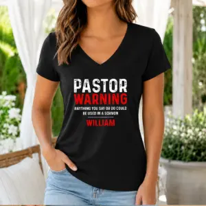 Alternative view of Original Pastor Warning Shirt