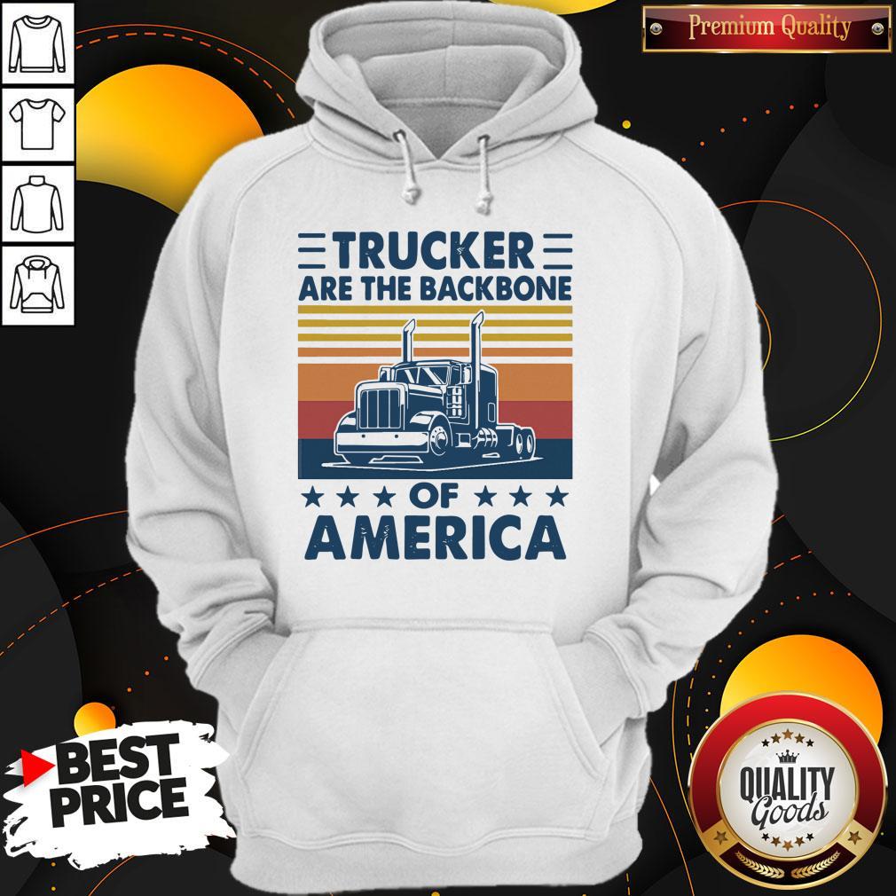 Funny Vintage Retro Trucker Are The Backbone Of America Shirt - Image 2