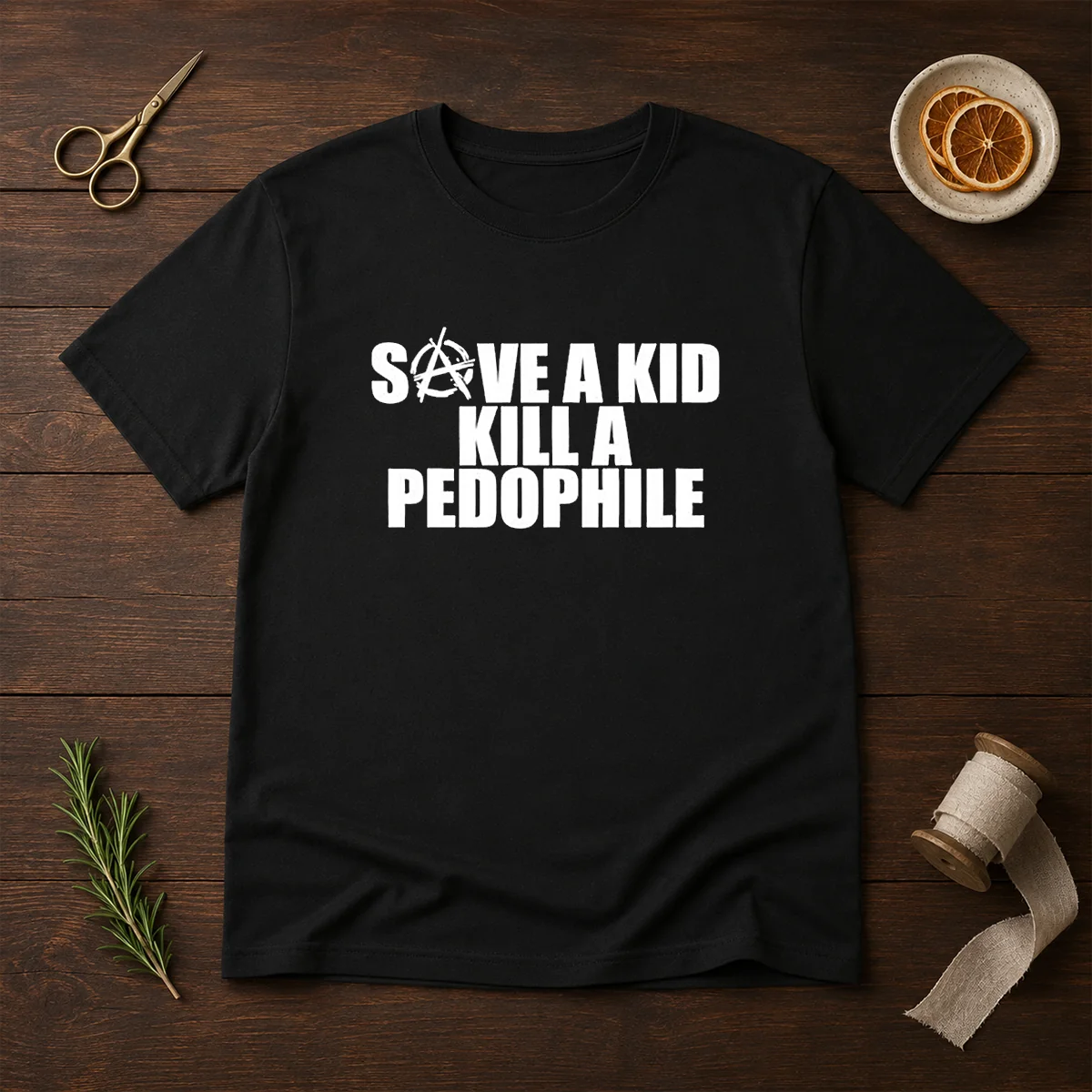 Good Save A Kid Kill A Pedophile Anarchy Symbol Message Shirt