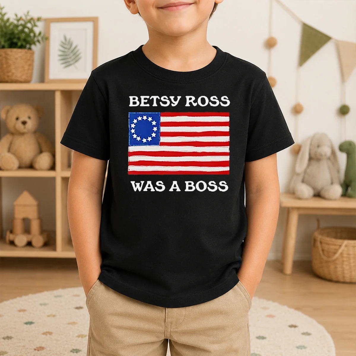 Pretty Hot Betsy Ross Was A Boss Revolutionary War Flag Shirt - Image 9