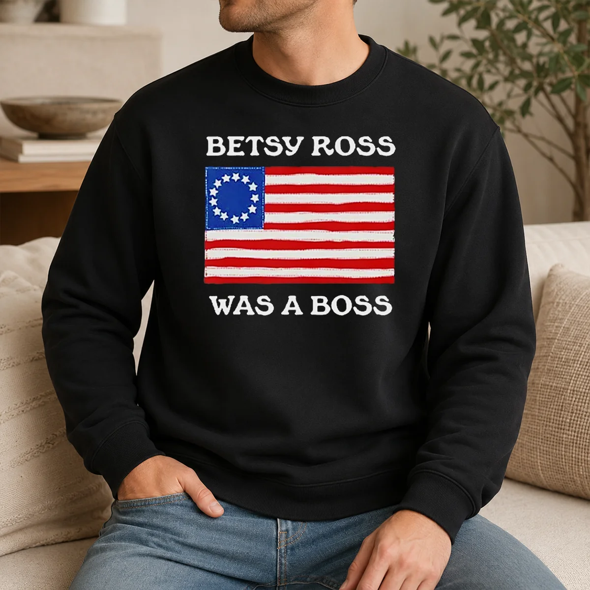 Pretty Hot Betsy Ross Was A Boss Revolutionary War Flag Shirt - Image 7