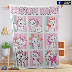 Official Cute Disney Cartoon The Aristocats Marie Blanket Fleece Customized Blanket