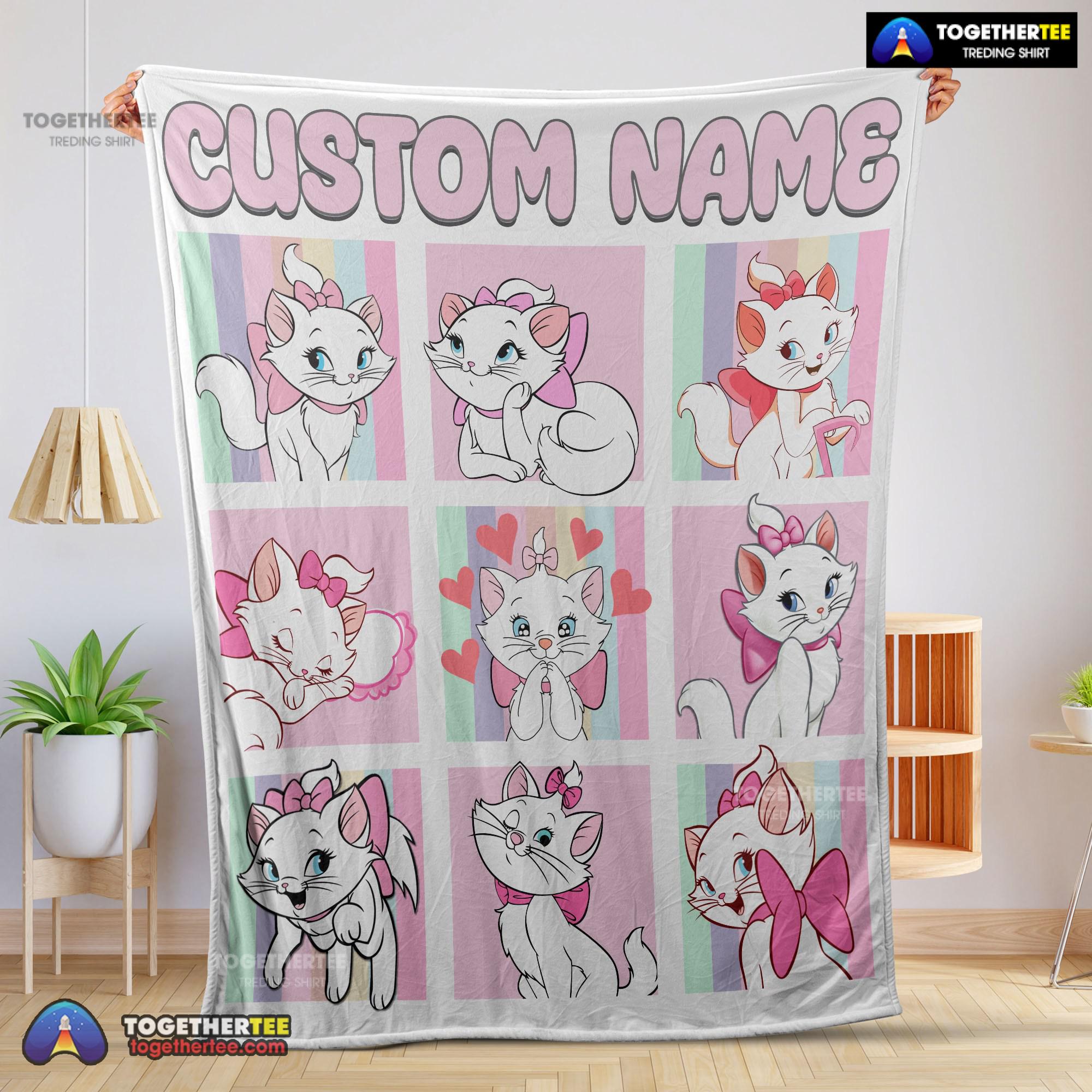 Official Cute Disney Cartoon The Aristocats Marie Blanket Fleece Customized Blanket