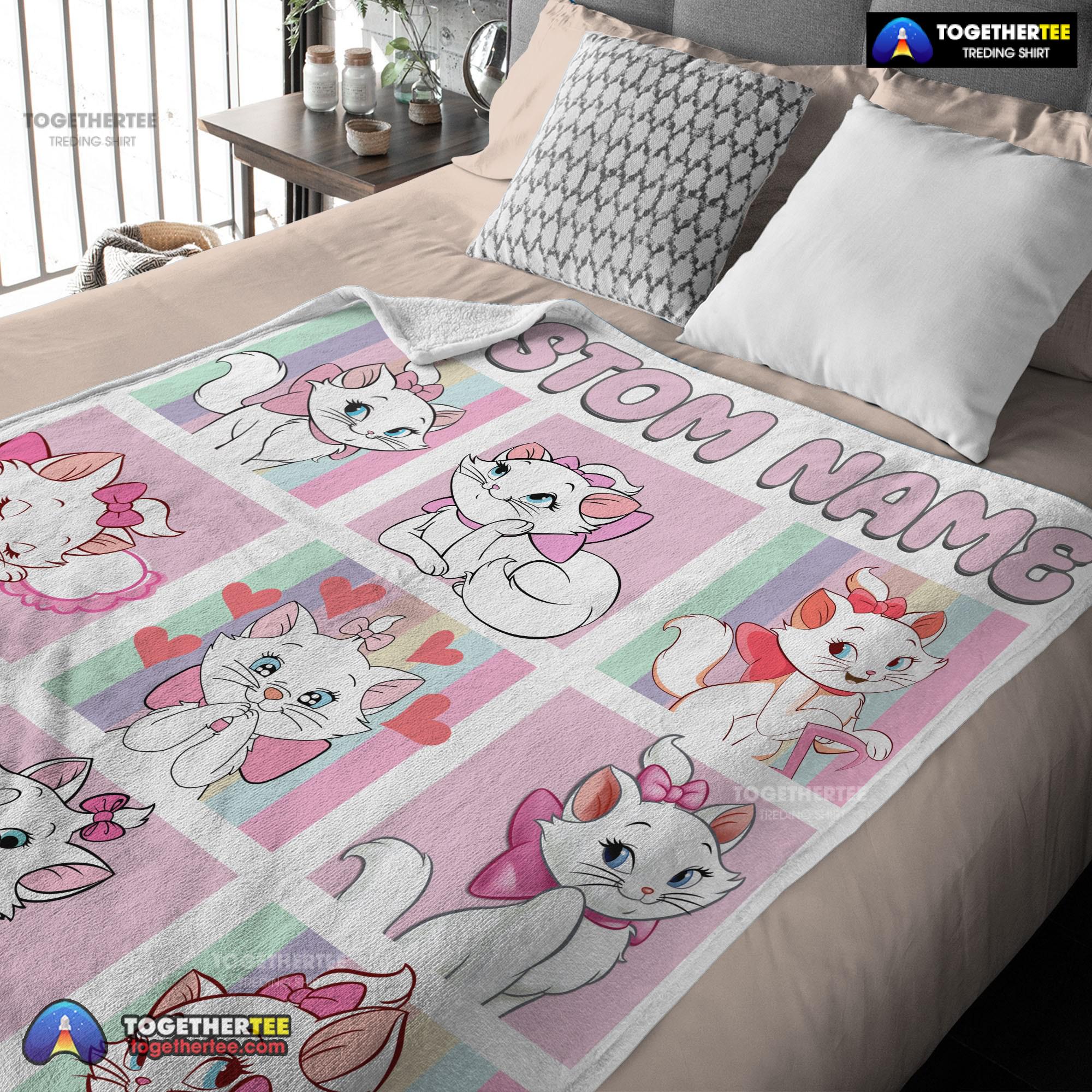 Official Cute Disney Cartoon The Aristocats Marie Blanket Fleece Customized Blanket - Image 3