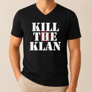 Alternative view of Good Kill The Klan Anti Racism Crosshair Target Graphic Statement Shirt