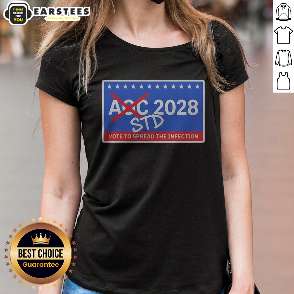 Official AOC 2028 STD Vote To Spread The Infection Shirt - Image 3