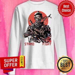 Alternative view of Awesome Ninja Stand And Fight Sunset Shirt