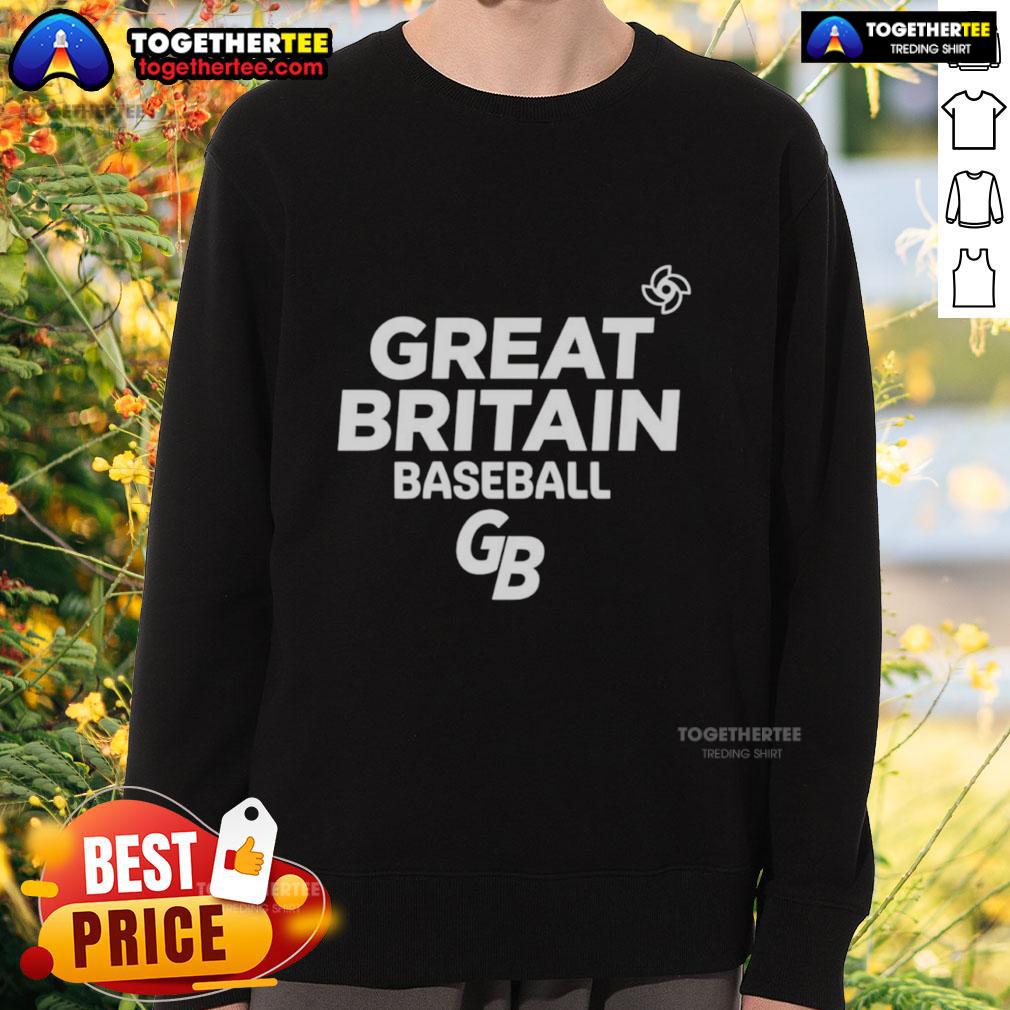 Awesome Great Great Britain National Baseball Team Logo T-Shirt - Image 5
