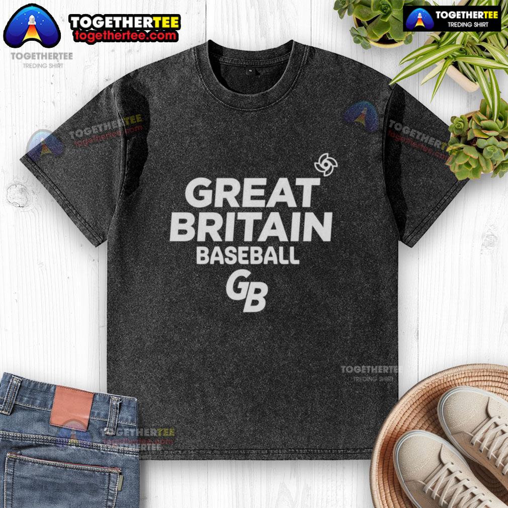 Awesome Great Great Britain National Baseball Team Logo T-Shirt - Image 6