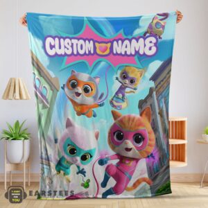 Good Disney Junior SuperKitties Chibi Cute Fleece Blanket – Customize Blanket