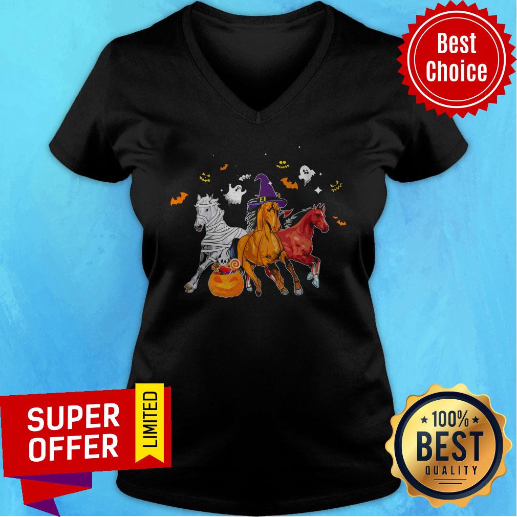 Funny Horse Happy Halloween Shirt - Image 4