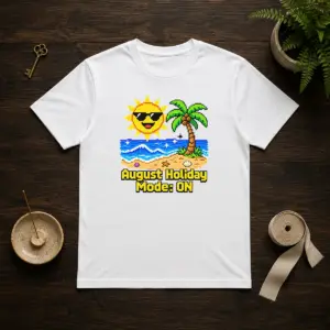 Awesome August Holiday Pixel Vacation Mode Shirt
