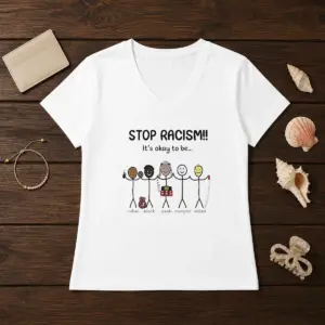 Alternative view of Nice Stop Racism It'S Okay To Be Indian Black Arab Everyone Asian Shirt