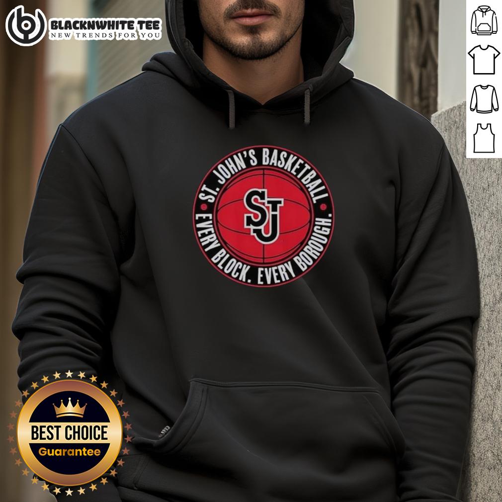Nice St. John's Basketball Every Block Every Borough T-Shirt - Image 2