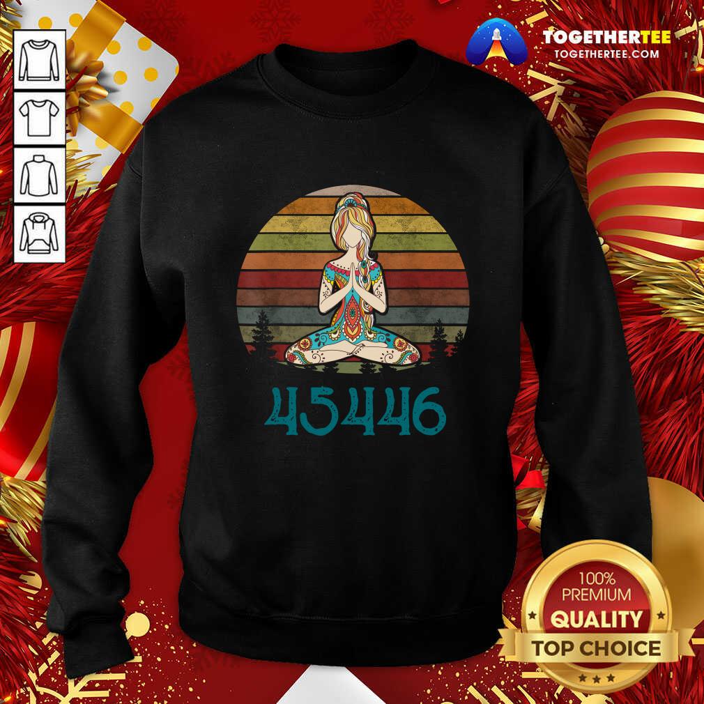 Nice 45446 Beige AF 45% Against 45 Yoga Namaste Shirt - Image 4