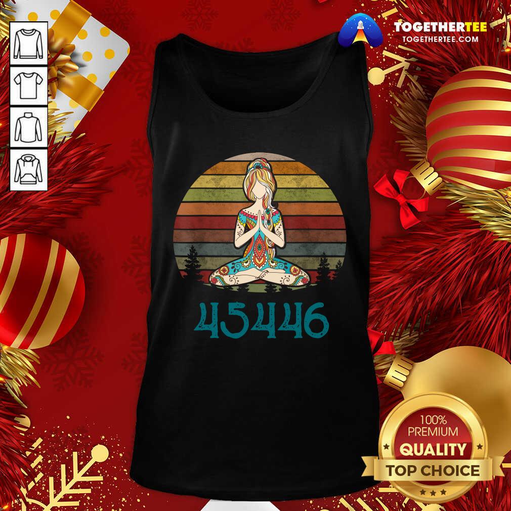 Nice 45446 Beige AF 45% Against 45 Yoga Namaste Shirt - Image 3