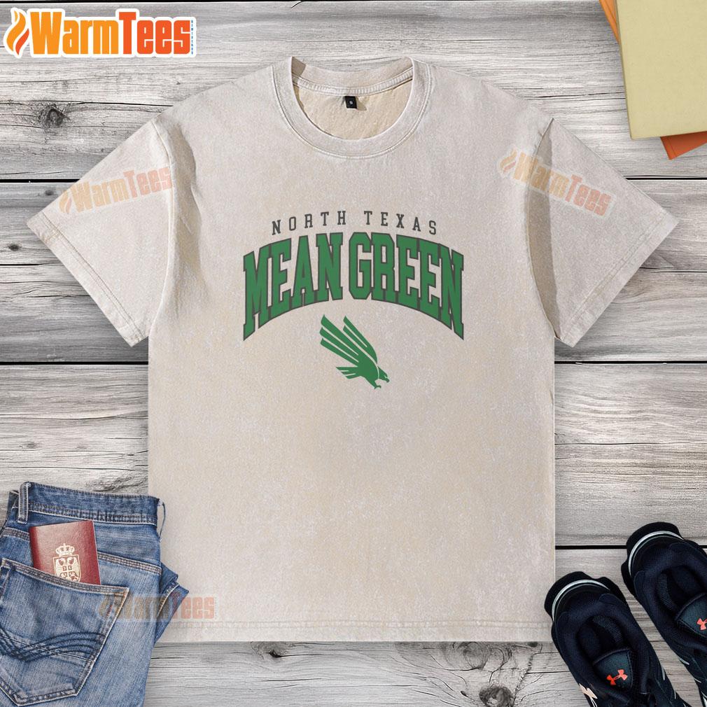 Hot North Texas Mean Green Classic Logo T-Shirt - Image 6