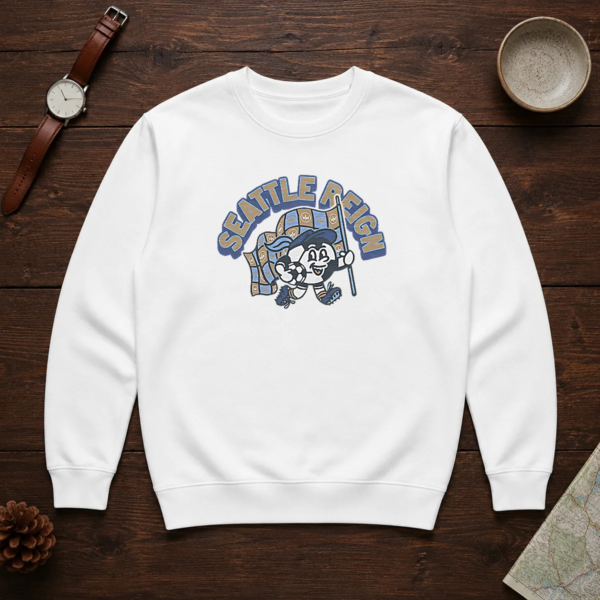 Awesome Kid'S Seattle Reign Soccer Player Blue Shirt - Image 7