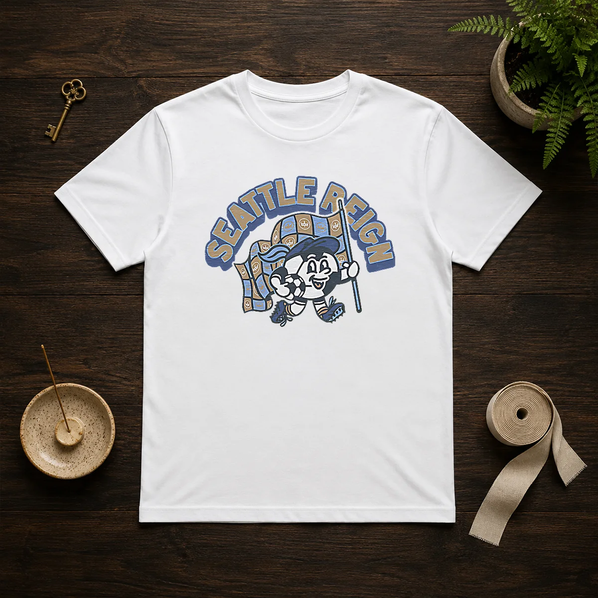 Awesome Kid'S Seattle Reign Soccer Player Blue Shirt