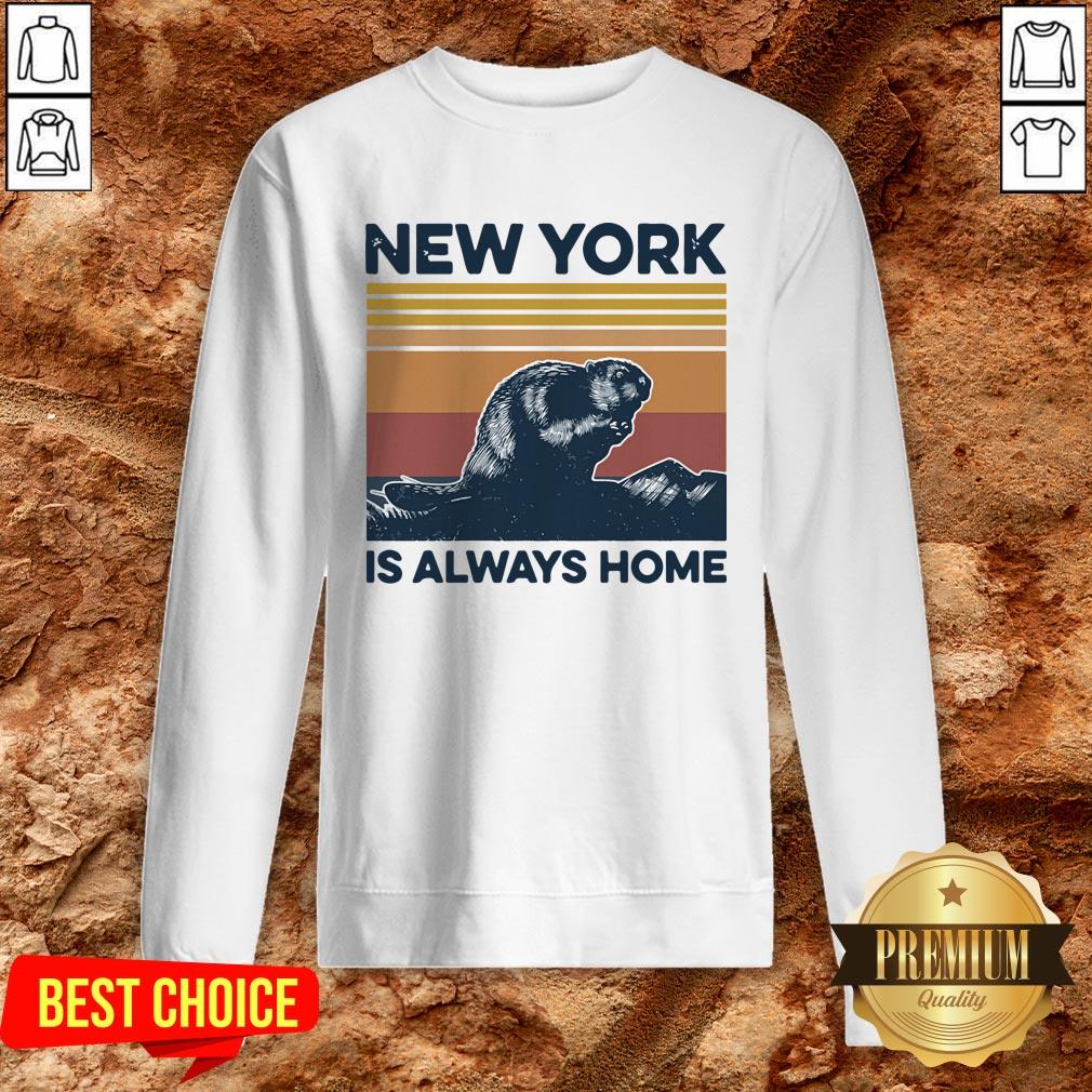Raccoon New York Is Always Home Vintage Retro Shirt - Image 4