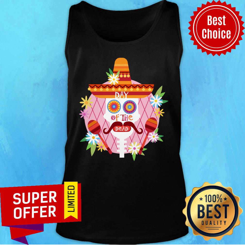 Mexican Holiday Day Of The Dead Sugar Skull Shirt - Image 4