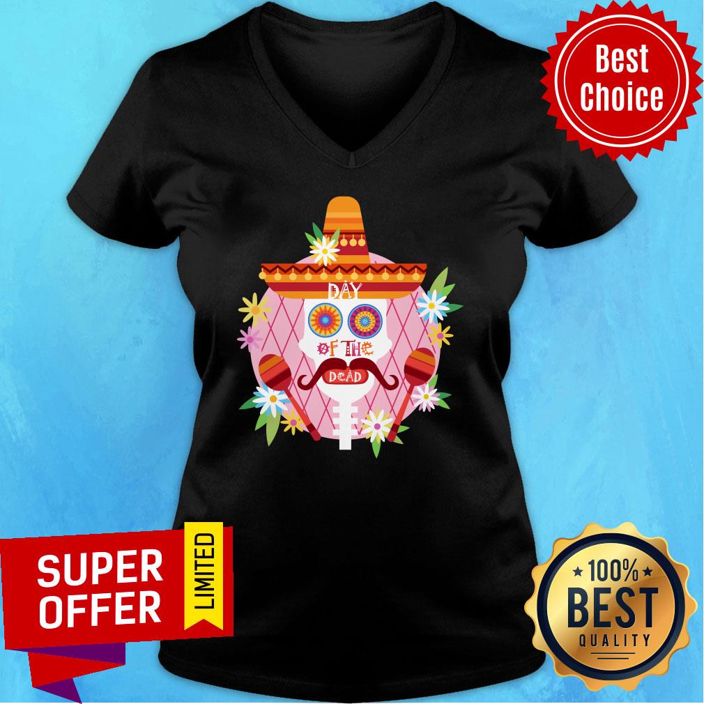 Mexican Holiday Day Of The Dead Sugar Skull Shirt - Image 3