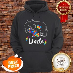 Alternative view of Nice Autism Awareness Support Uncle Elephant Gift Shirt