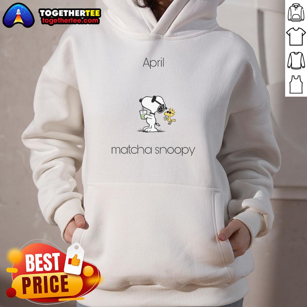 Pretty April Matcha Snoopy Woodstock T-Shirt - Image 2