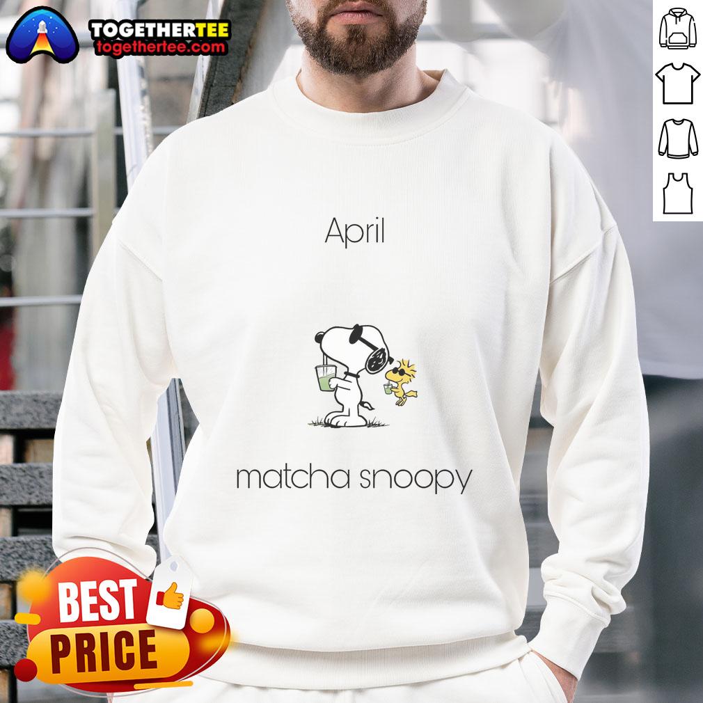 Pretty April Matcha Snoopy Woodstock T-Shirt - Image 5