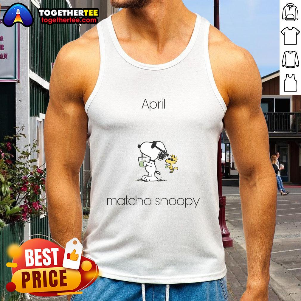Pretty April Matcha Snoopy Woodstock T-Shirt - Image 4