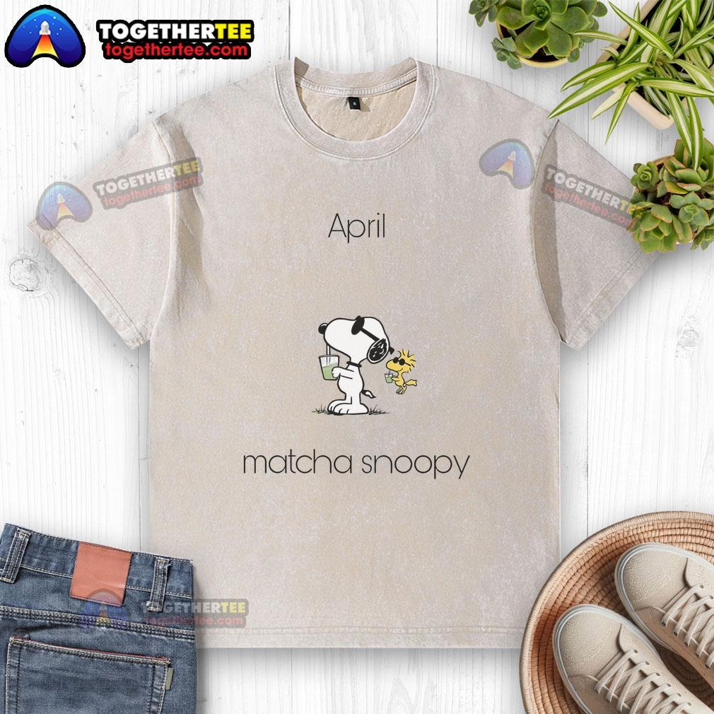Pretty April Matcha Snoopy Woodstock T-Shirt - Image 6