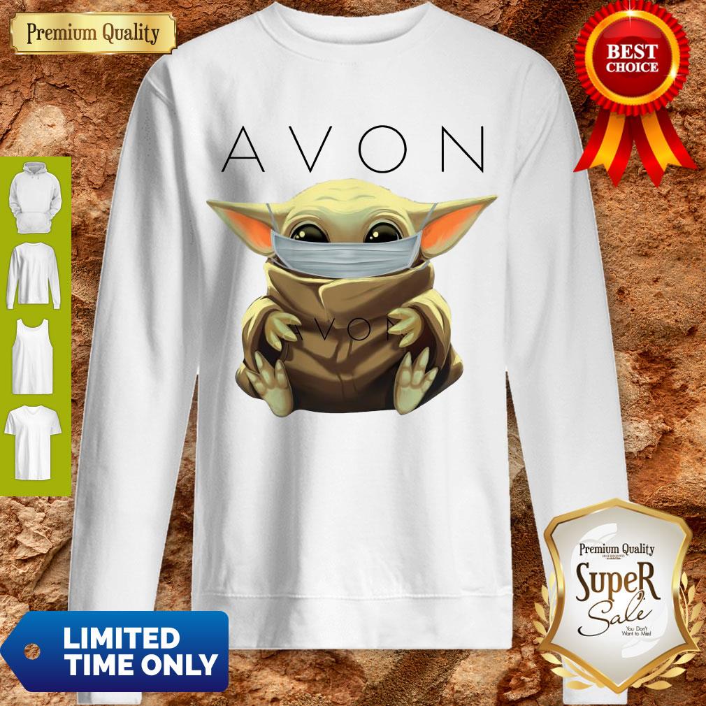 Cute Baby Yoda Hug Avon Mask Shirt - Image 3