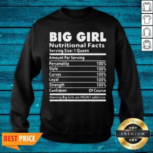 Alternative view of Hot Big Girl Nutrition Facts Serving Size 1 Queen Amount Per Serving Shirt
