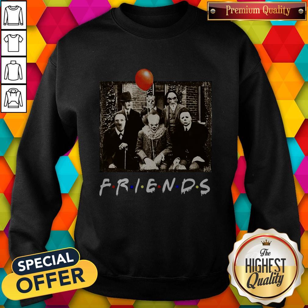 Top Horror Movie Characters Friends TV Show Halloween Shirt - Image 4