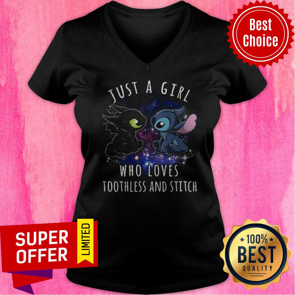 Awesome Just A Girl Who Loves Toothless And Stitch Shirt - Image 3