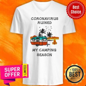 Alternative view of Coronavirus Ruined My Camping Season Shirt