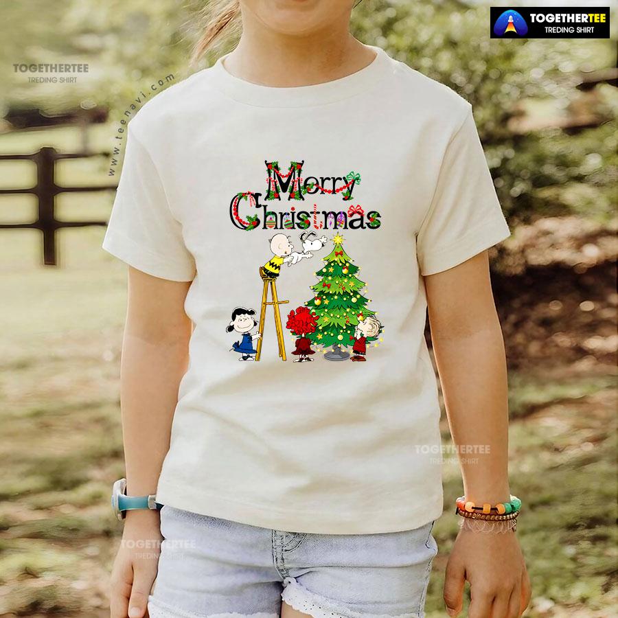 Merry Christmas Snoopy Charlie Brown Lucy van Pelt Linus van Pelt T-Shirt - Image 5