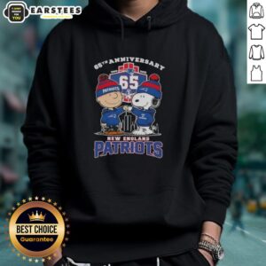 Alternative view of Awesome Charlie Brown X Snoopy 65th Anniversary 1960 2025 New England Patriots Football T-Shirt