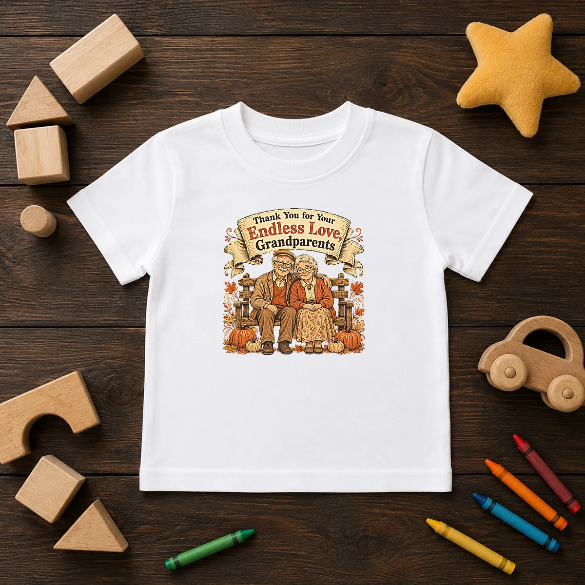 Awesome Grandparents Day Vintage Gratitude Family Shirt - Image 9