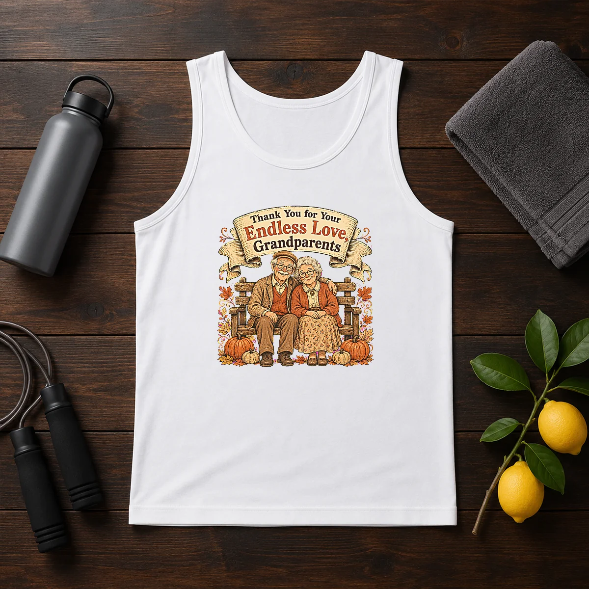 Awesome Grandparents Day Vintage Gratitude Family Shirt - Image 3