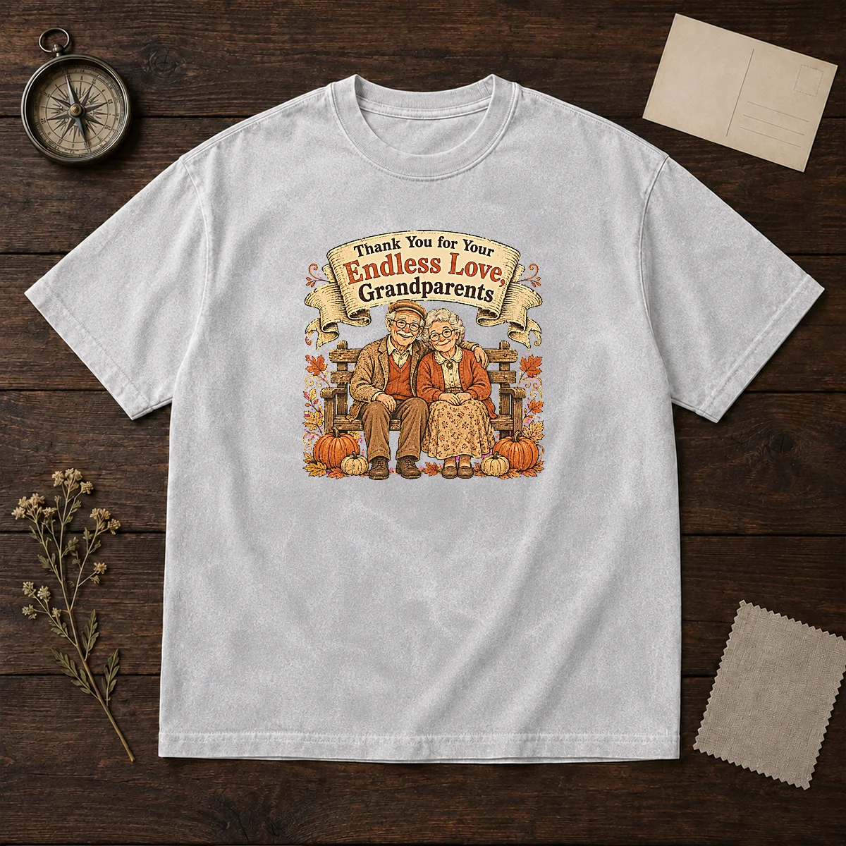 Awesome Grandparents Day Vintage Gratitude Family Shirt - Image 8