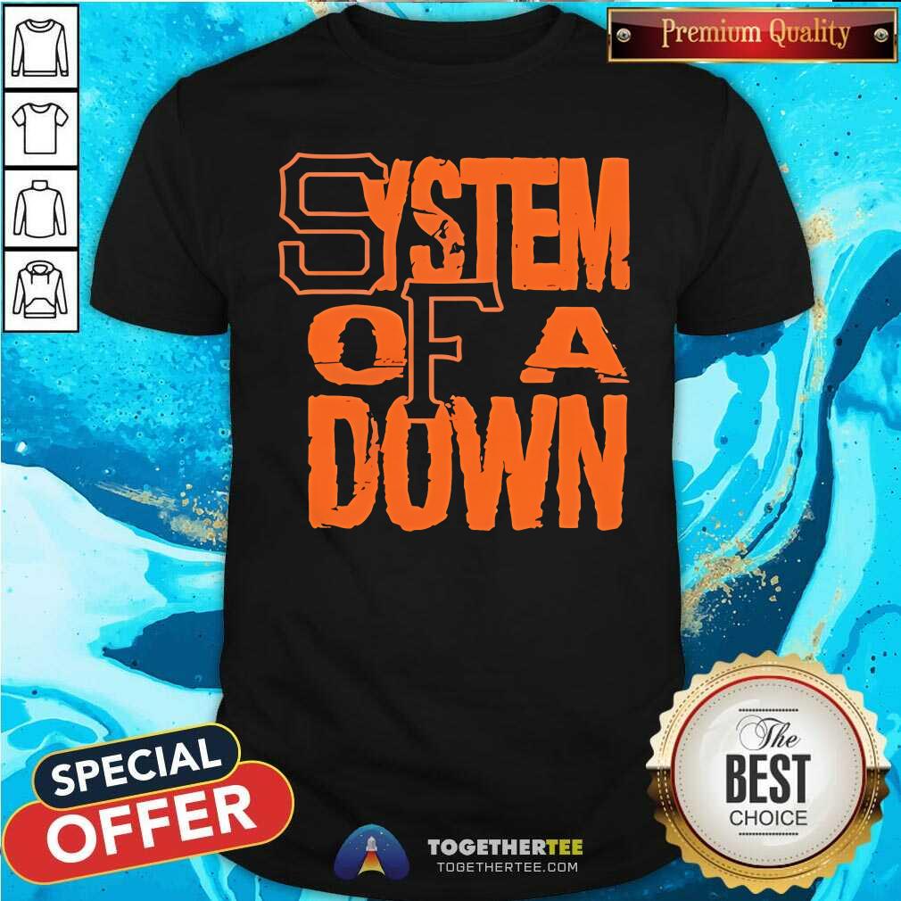 Funny System Of A Down SF Stacked Logo T-Shirt