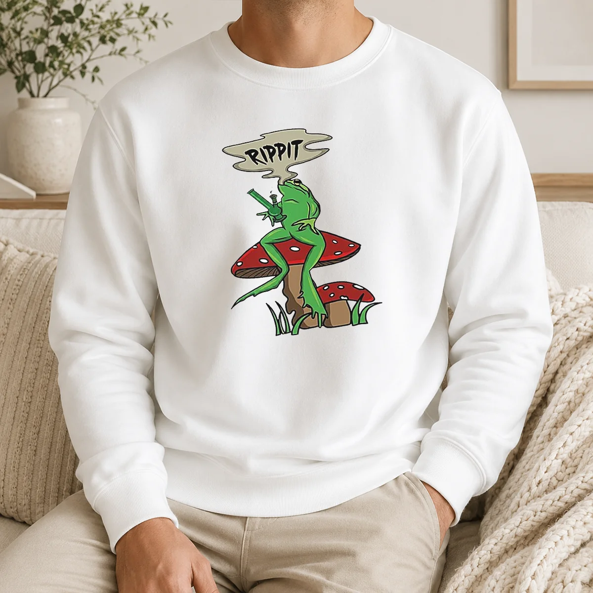 Official Frog Holding Gun Rippit Shirt - Image 7