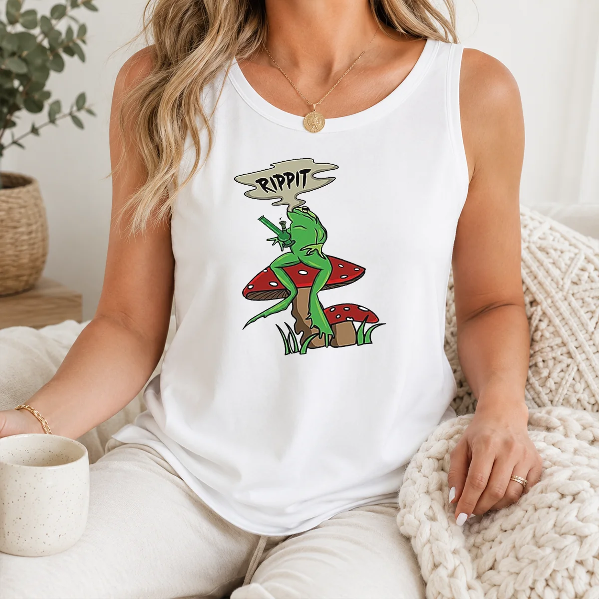 Official Frog Holding Gun Rippit Shirt - Image 3