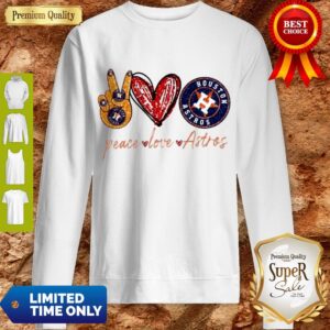 Alternative view of Good Peace Love Astros Houston Astros Shirt