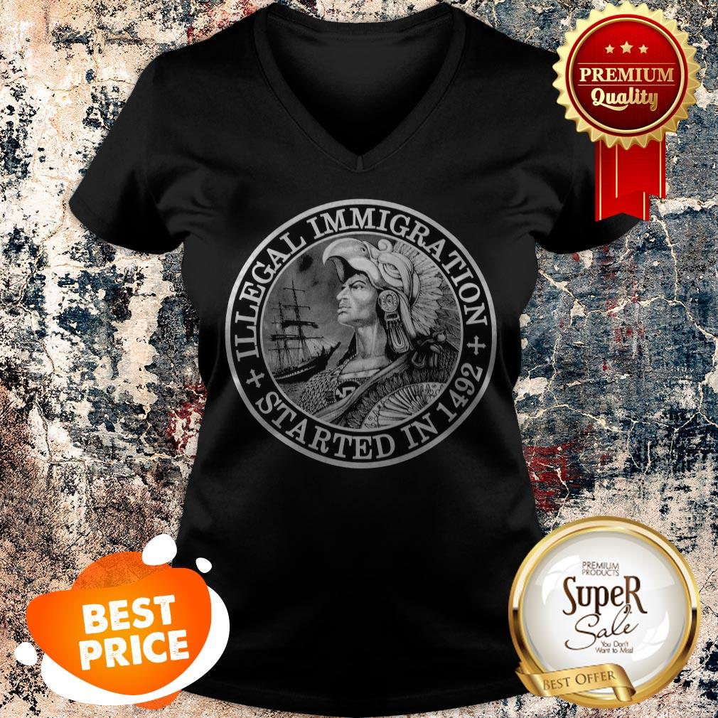 Official Illegal Immigration Started In 1492 Shirt - Image 2