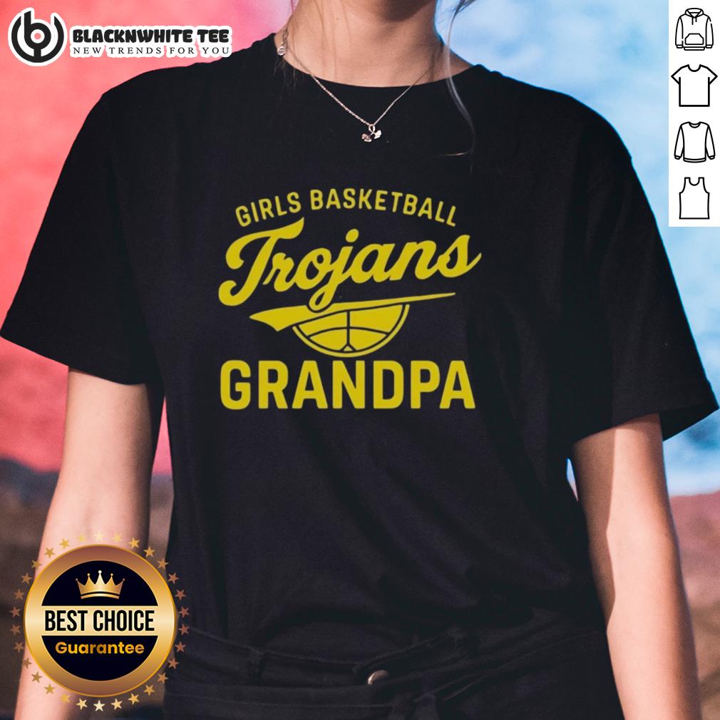 Good Girls Basketball Trojans Grandpa T-Shirt - Image 3